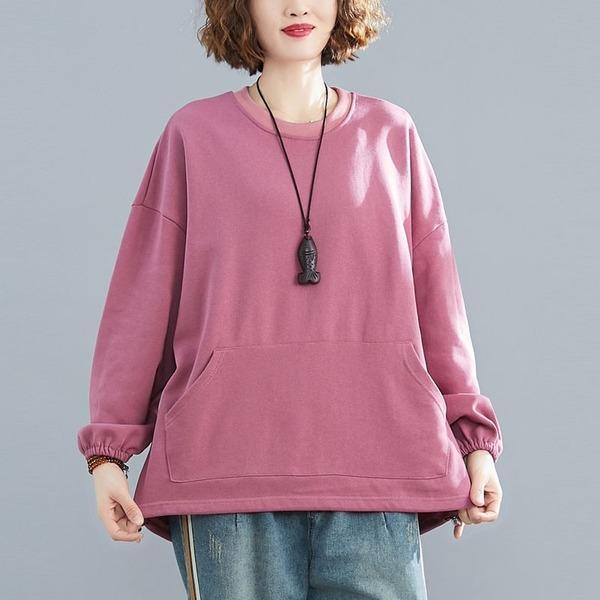 Women Autumn Casual Sweatshirt O-neck Loose Female Pullovers Hoodies - Omychic