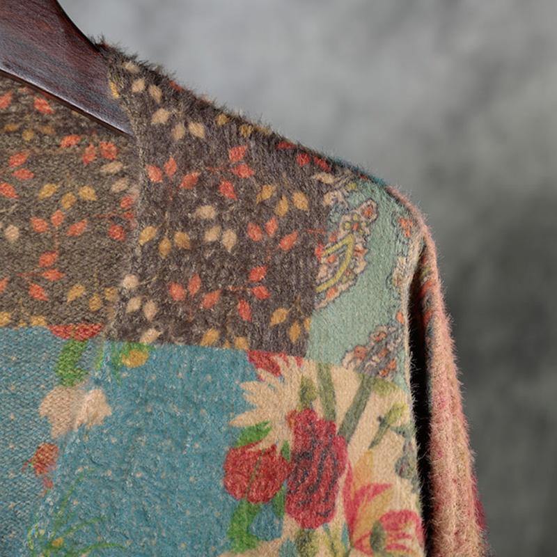 Spring Colorful Flower Knit Sweater Coat - Omychic