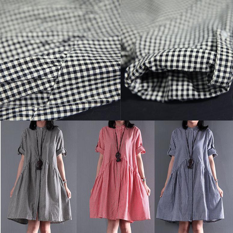 Black New cotton sundress plus size sundress casual loose summer dresses - Omychic