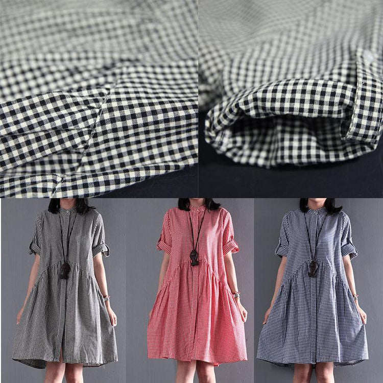Black New cotton sundress plus size sundress casual loose summer dresses - Omychic