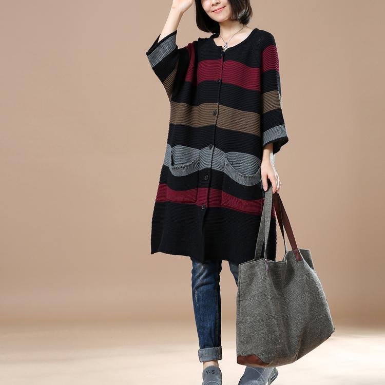 Black sweater coat plus size cardigans - Omychic
