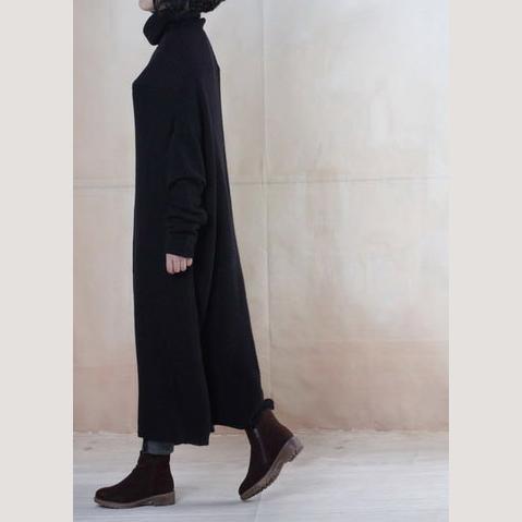 Black winter sweater dress long maxi dresses  fall - Omychic