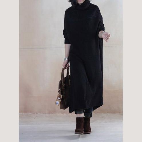 Black winter sweater dress long maxi dresses  fall - Omychic