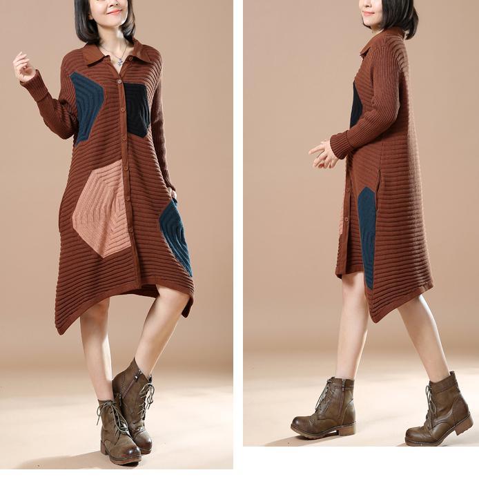 Chocolate sweaters oversized women winter dress coats - Omychic
