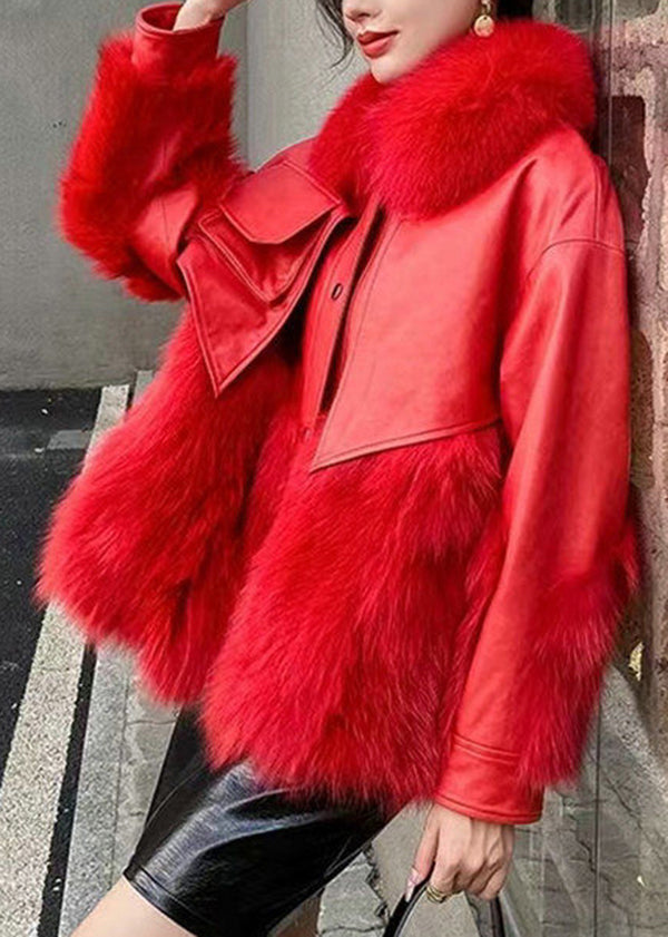 Patchwork faux fur coat hotsell