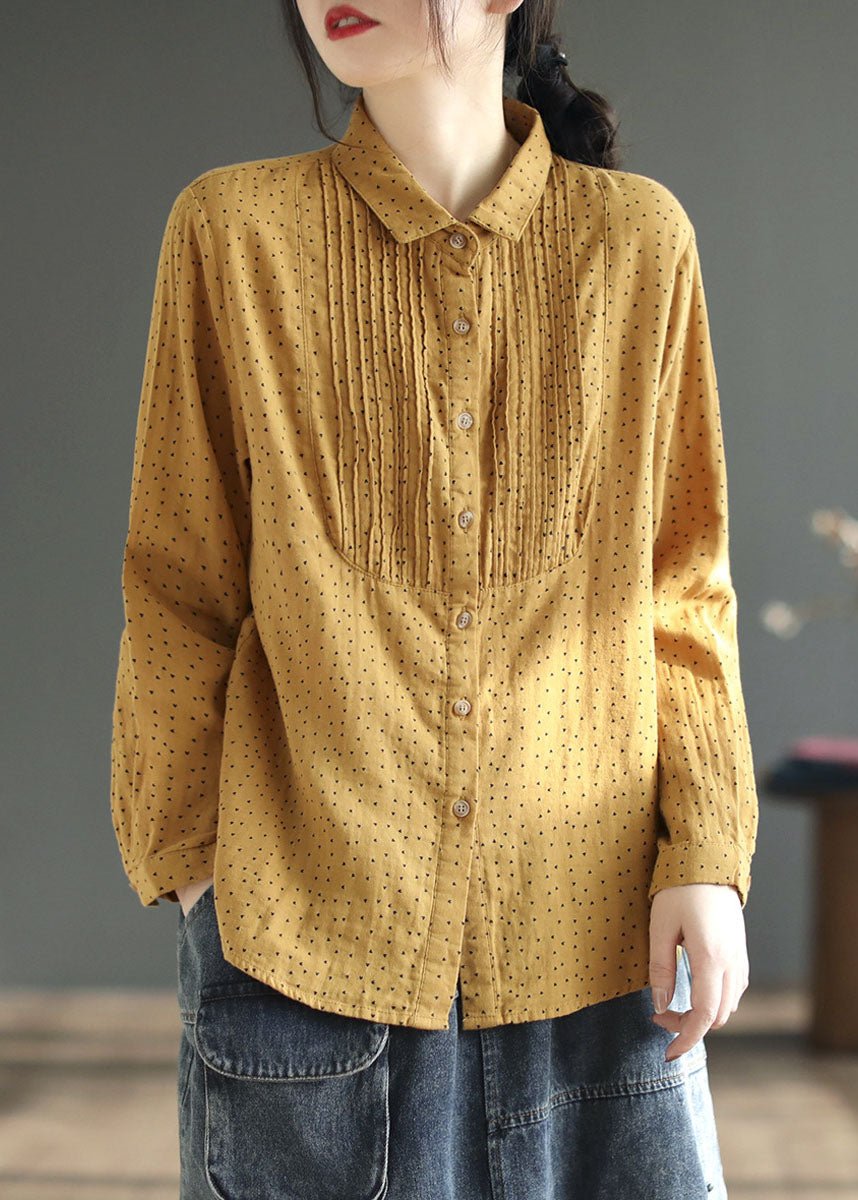 peter pan collar cotton blouse