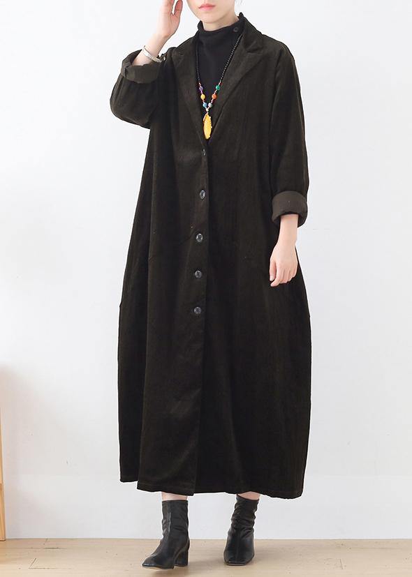 Classy army green  Fashion clothes Inspiration suit collar striped women coats - Omychic