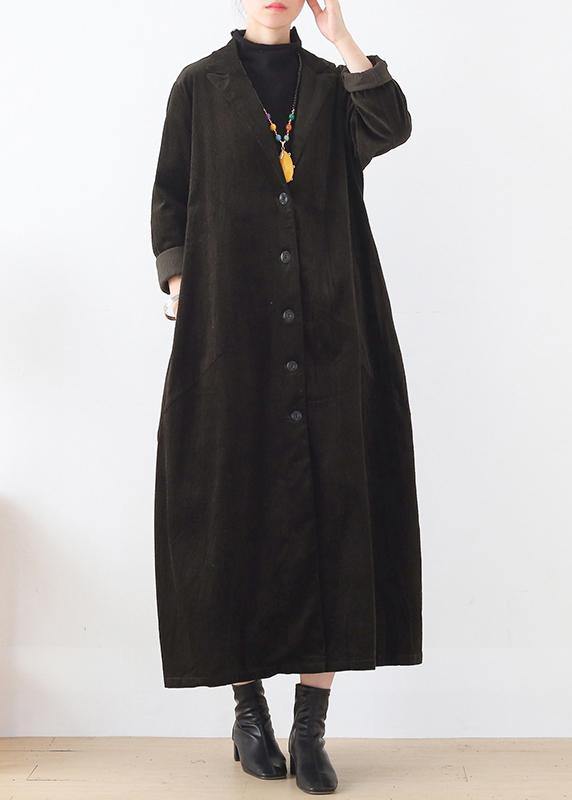 Classy army green  Fashion clothes Inspiration suit collar striped women coats - Omychic