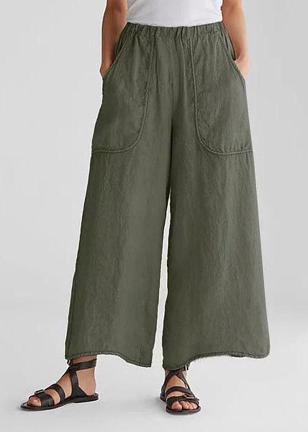 Vitamin C Linen Cotton Wide Leg Pants