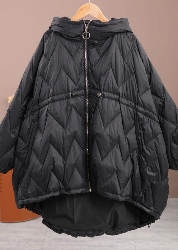 DIY Khaki Cinched Pockets Duck Down Winter Down Coat