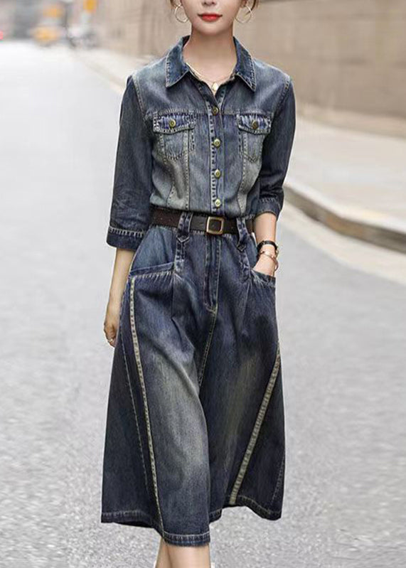 denim shirt peter pan collar