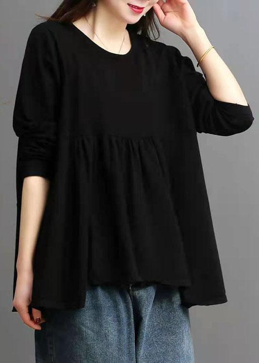 French Chocolate O-Neck asymmetrical design Fall Knit Sweater - Omychic