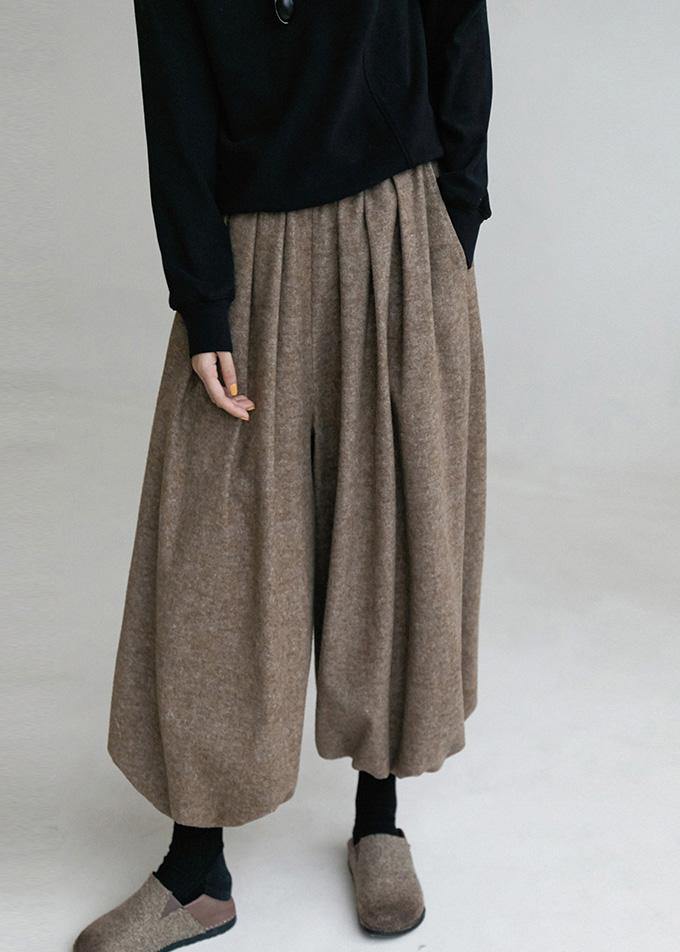 French Pants Loose Spring Elastic Waist Knickerbockers Casual Pants - Omychic