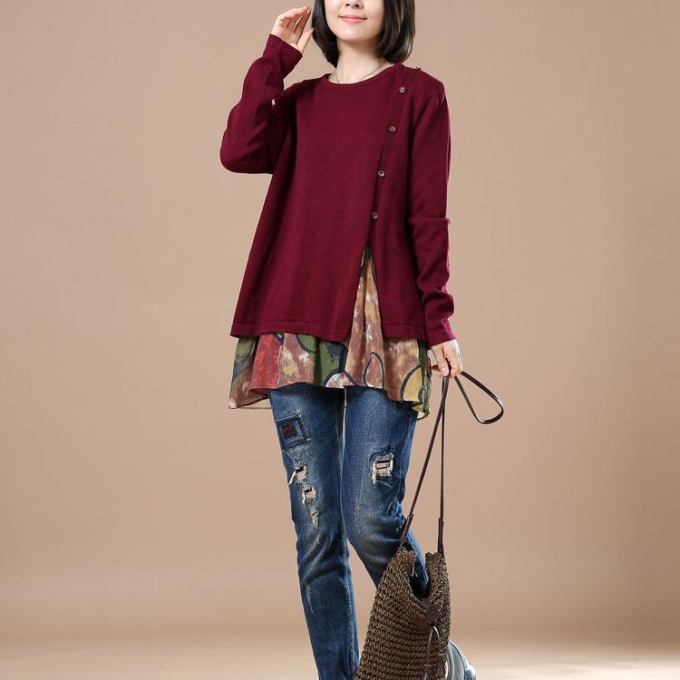 Green sweaters woman layerd knitted tops - Omychic