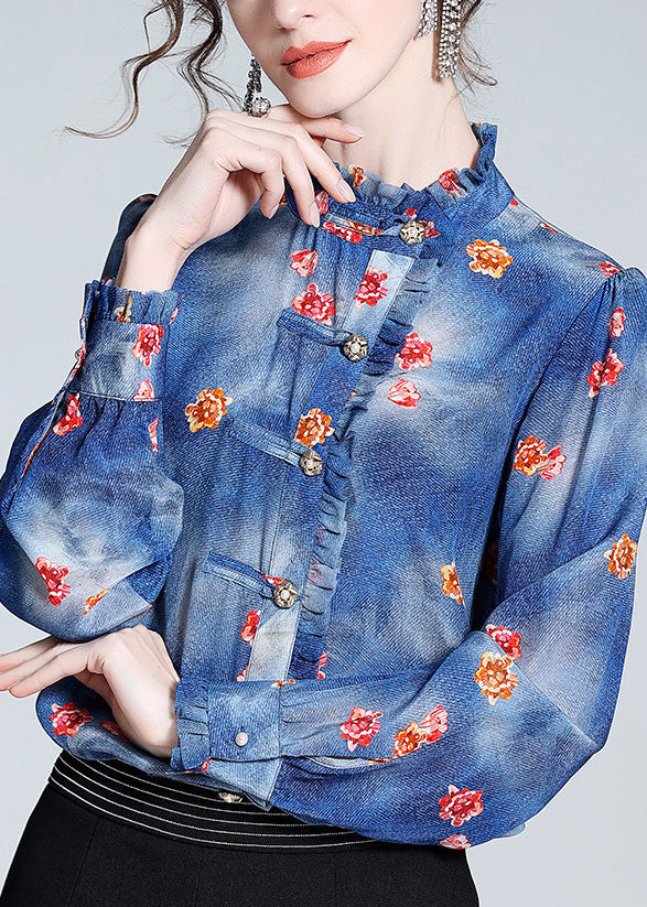 Silky Milan grey stripe button shirt