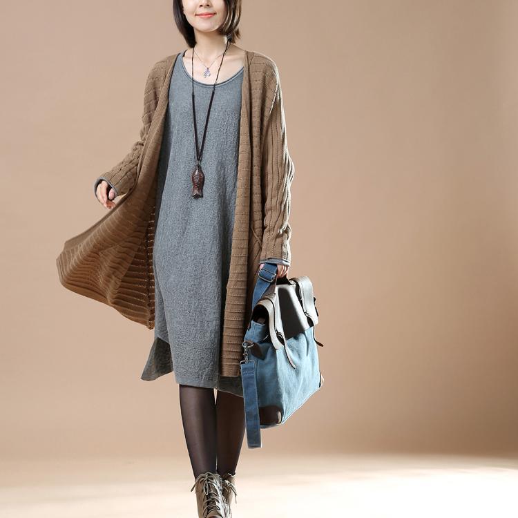 Khaki sweaters plus size coats winter cardigans - Omychic