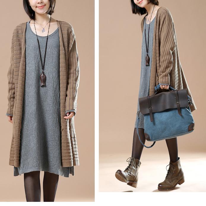 Khaki sweaters plus size coats winter cardigans - Omychic