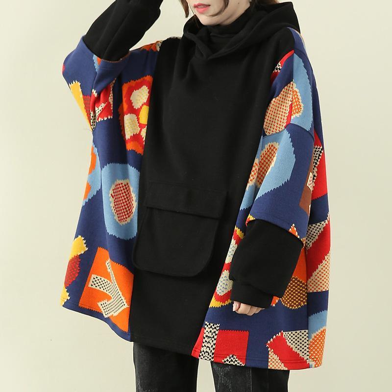 Handmade Stitching Pocket Hoodie Sweatshirt - Omychic