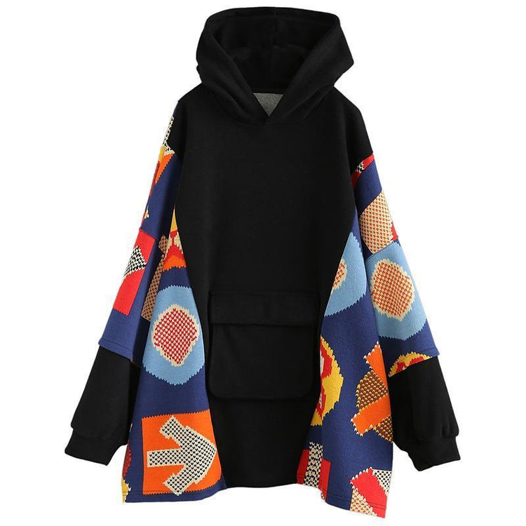 Handmade Stitching Pocket Hoodie Sweatshirt - Omychic