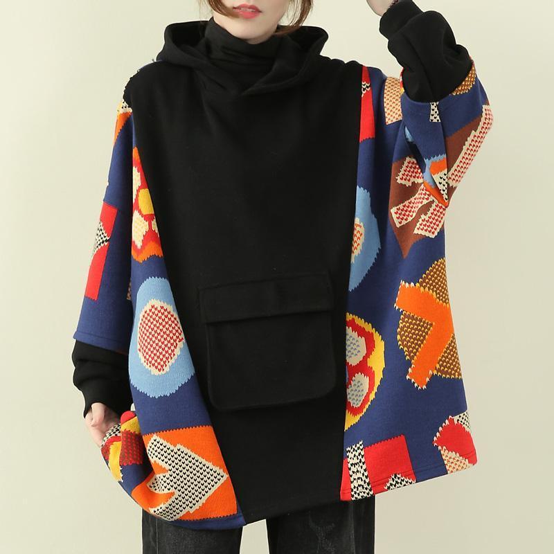 Handmade Stitching Pocket Hoodie Sweatshirt - Omychic