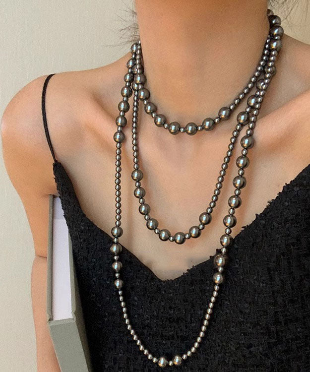 Simple White Pearl Gratuated Bead Necklace