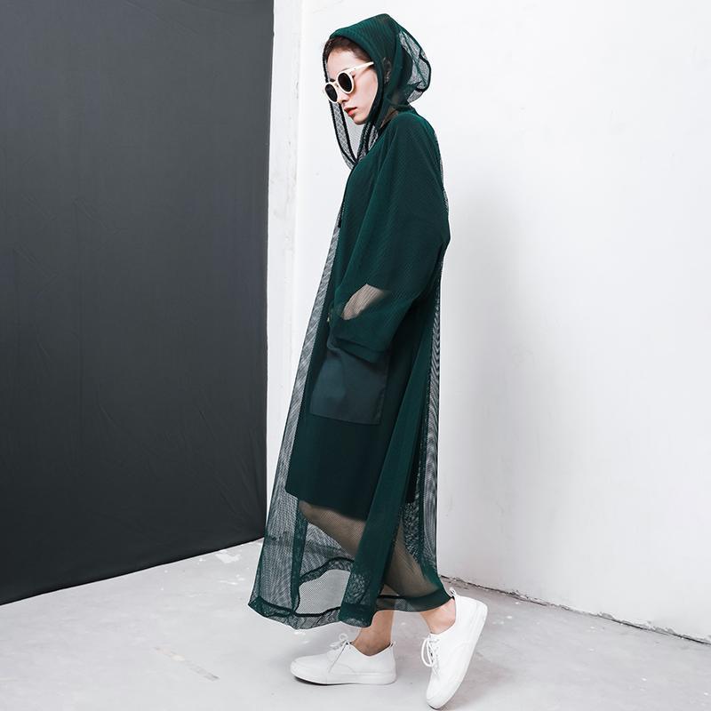 Solid Color Big Pockets Drawstring Dress - Omychic