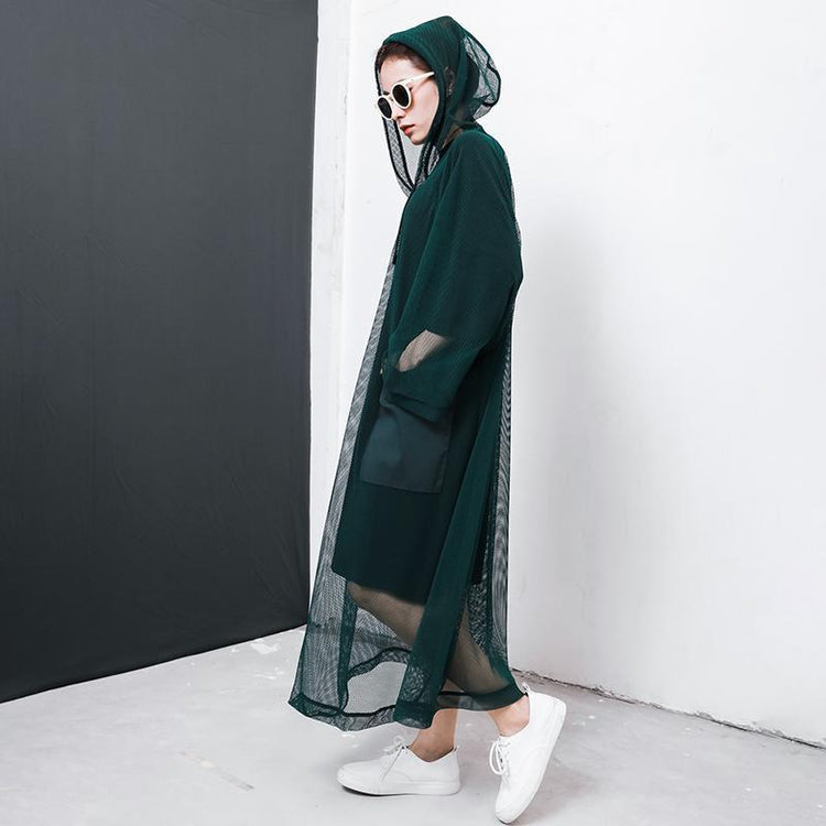 Solid Color Big Pockets Drawstring Dress - Omychic