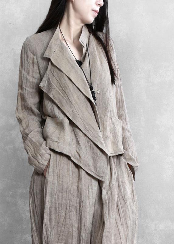 2040189 Khaki Patterned Coat