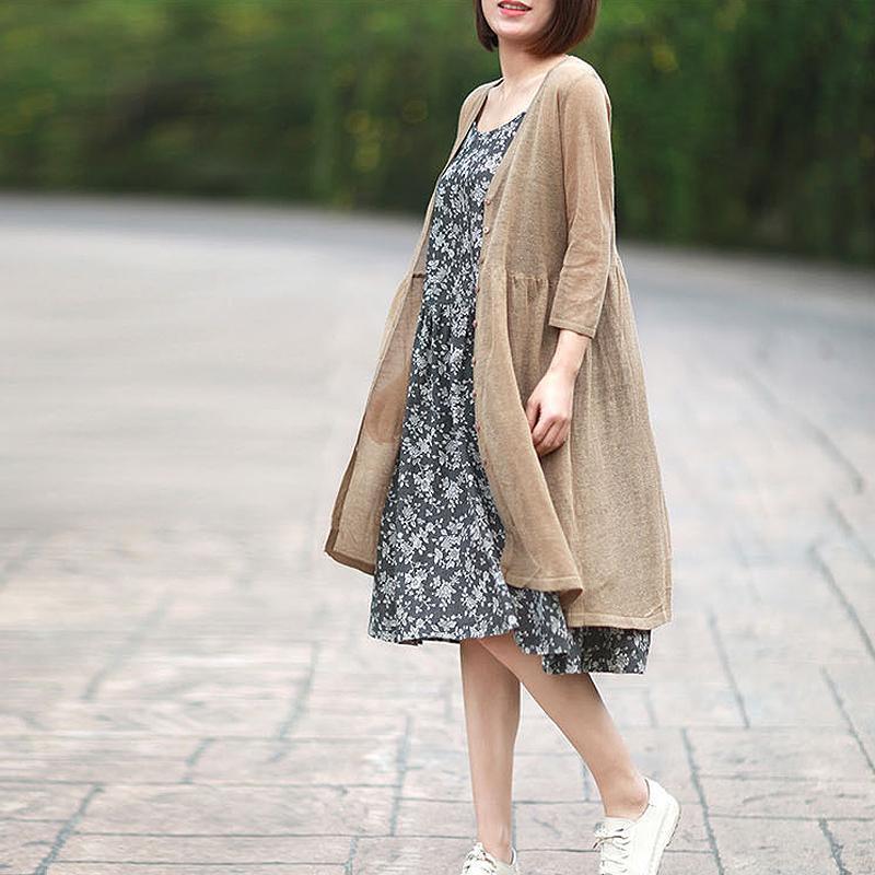 Summer O-Neck Sleeveless Floral Printed Slip Dress - Omychic