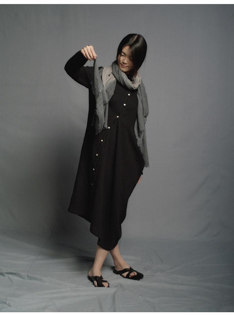 Spring Summer Irregular Solid Color Midi Dress - Omychic