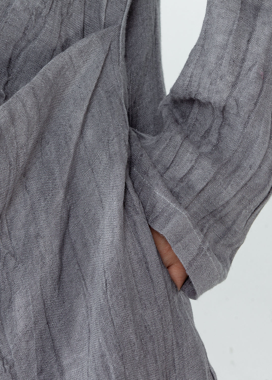 Comfy Linen Comfy Long Sleeve Pleated Pocket Coat