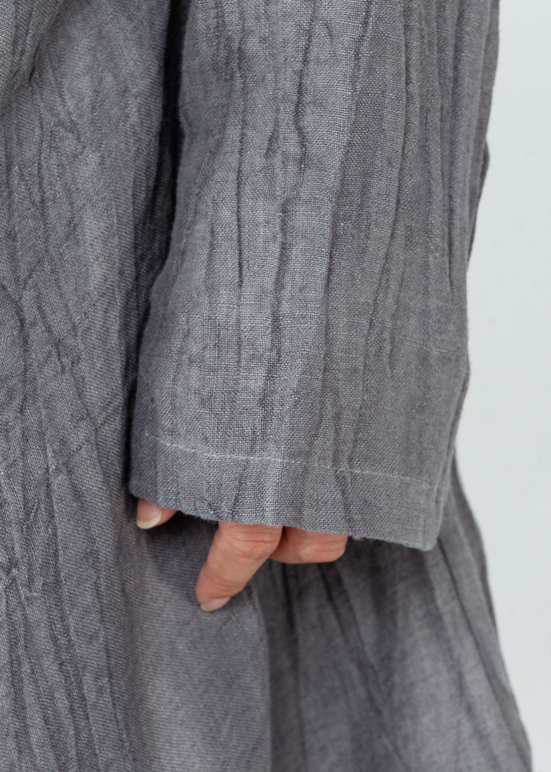 Comfy Linen Comfy Long Sleeve Pleated Pocket Coat