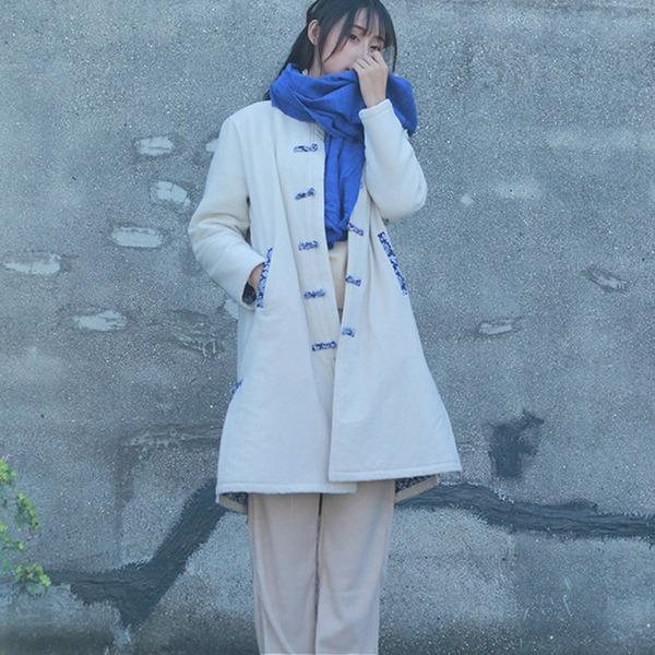 2020 Winter New Stand Warm Long Sleeve Solid Color Women Parkas Coats - Omychic