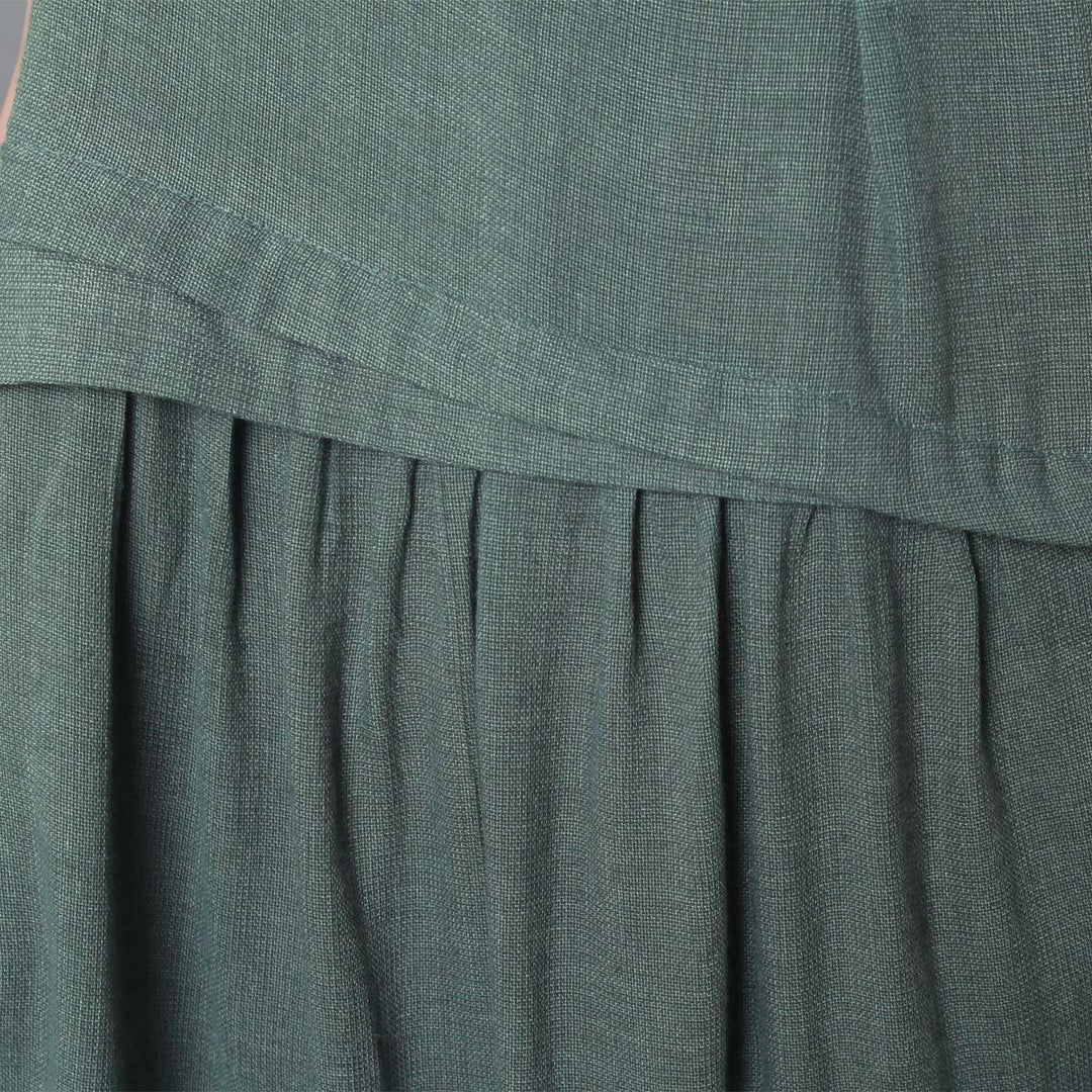 blackish green oversize sundress plus size shift dress handmade - Omychic