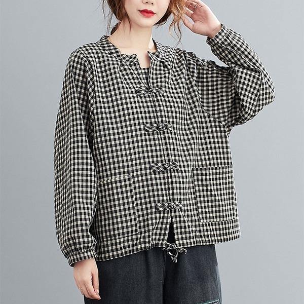 Oversized Women Autumn Cotton Linen Jackets New Arrival 2020 Loose Casual Outerwear Coats - Omychic