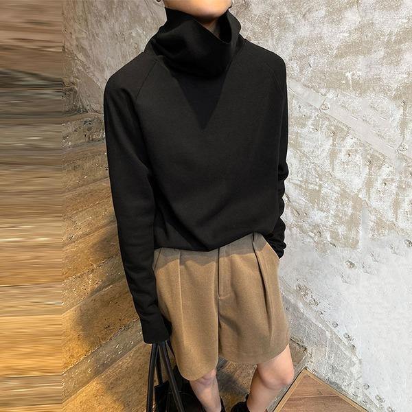 New Women Pullover Small Fresh Turtleneck Small Fresh Casual Style Loose Elegant Tee Top - Omychic