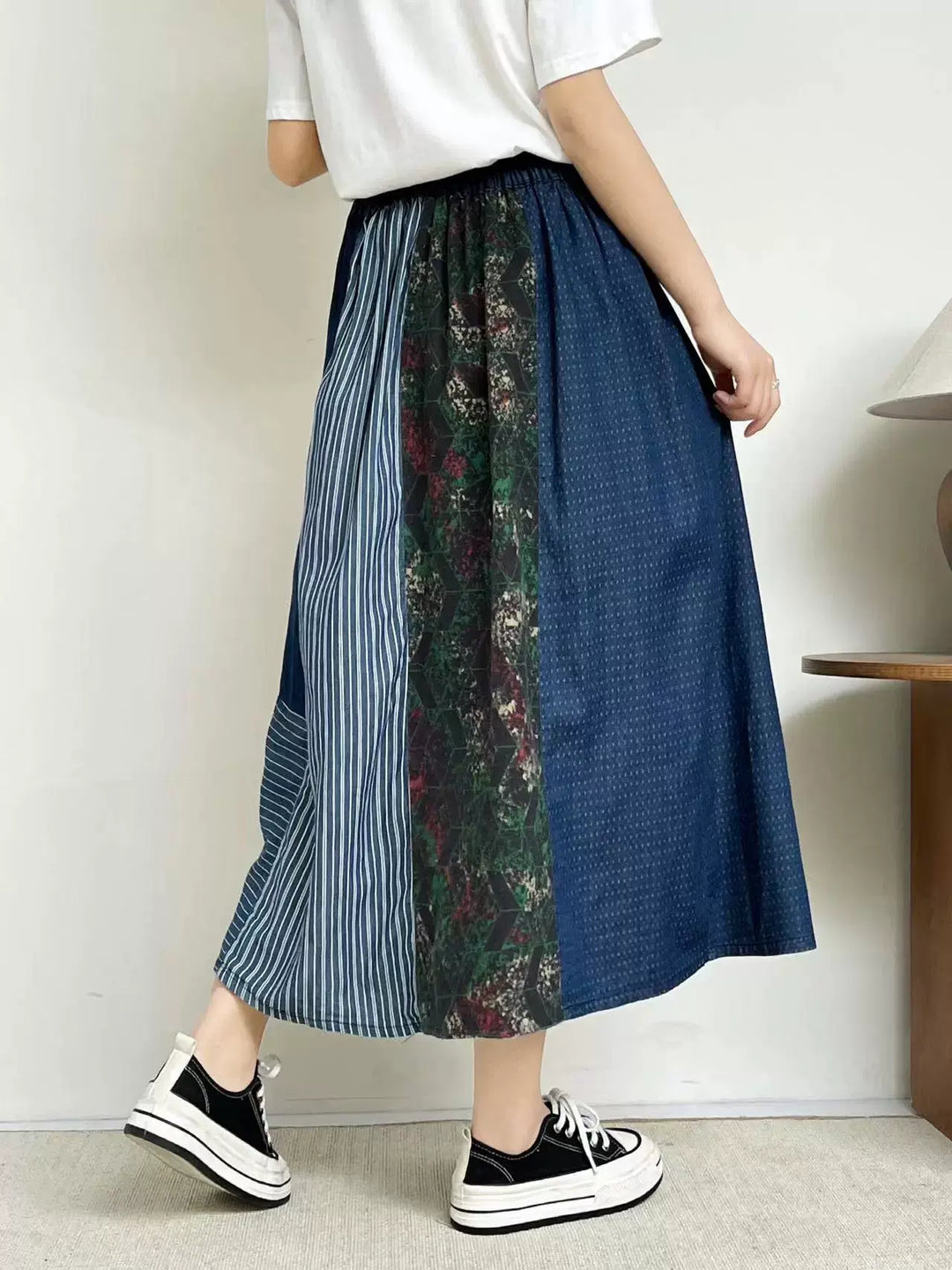 Women Loose Retro Versatile Skirt Summer