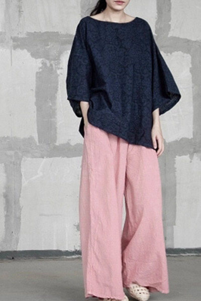 Original Design Loose Long Vintage Cotton Linen Pants