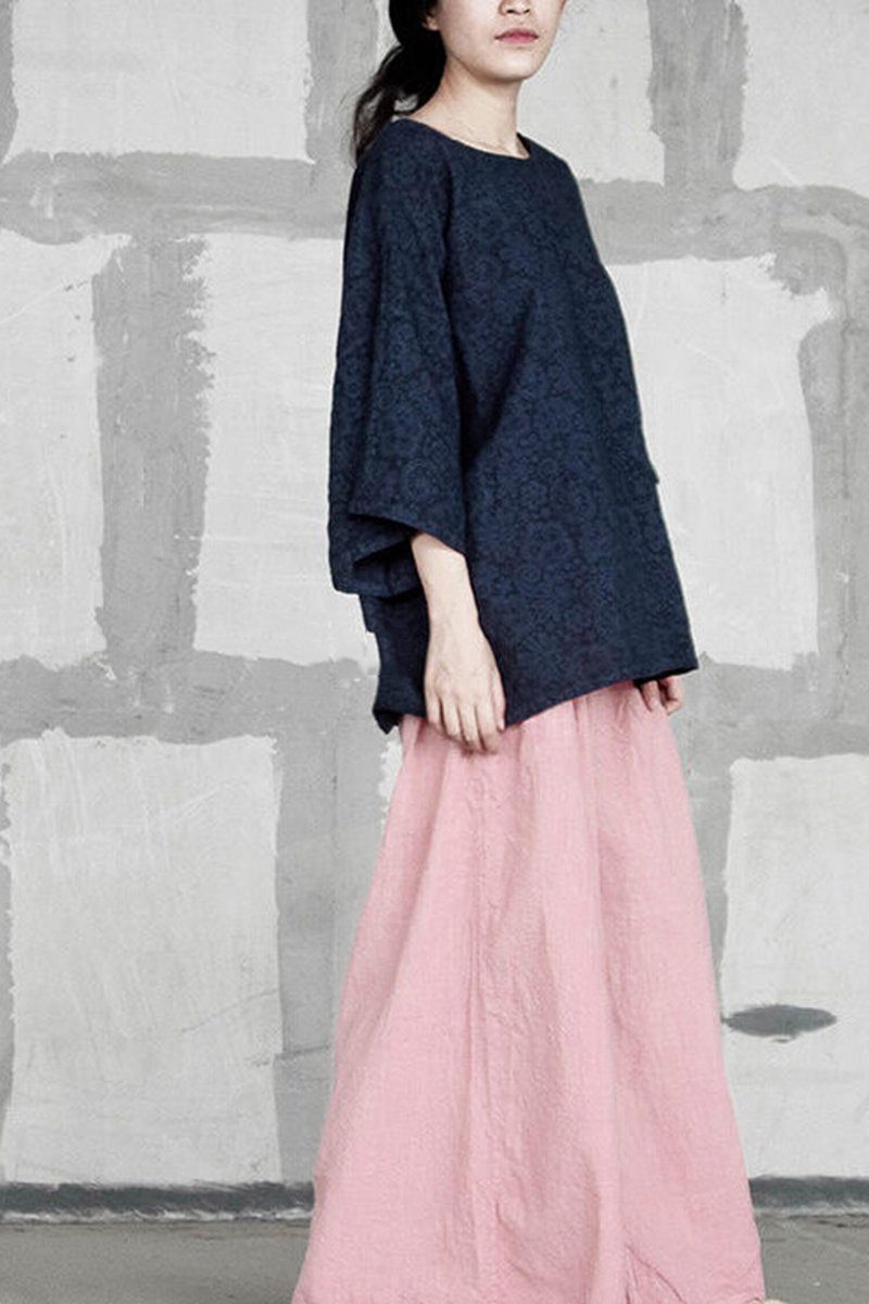 Original Design Loose Long Vintage Cotton Linen Pants