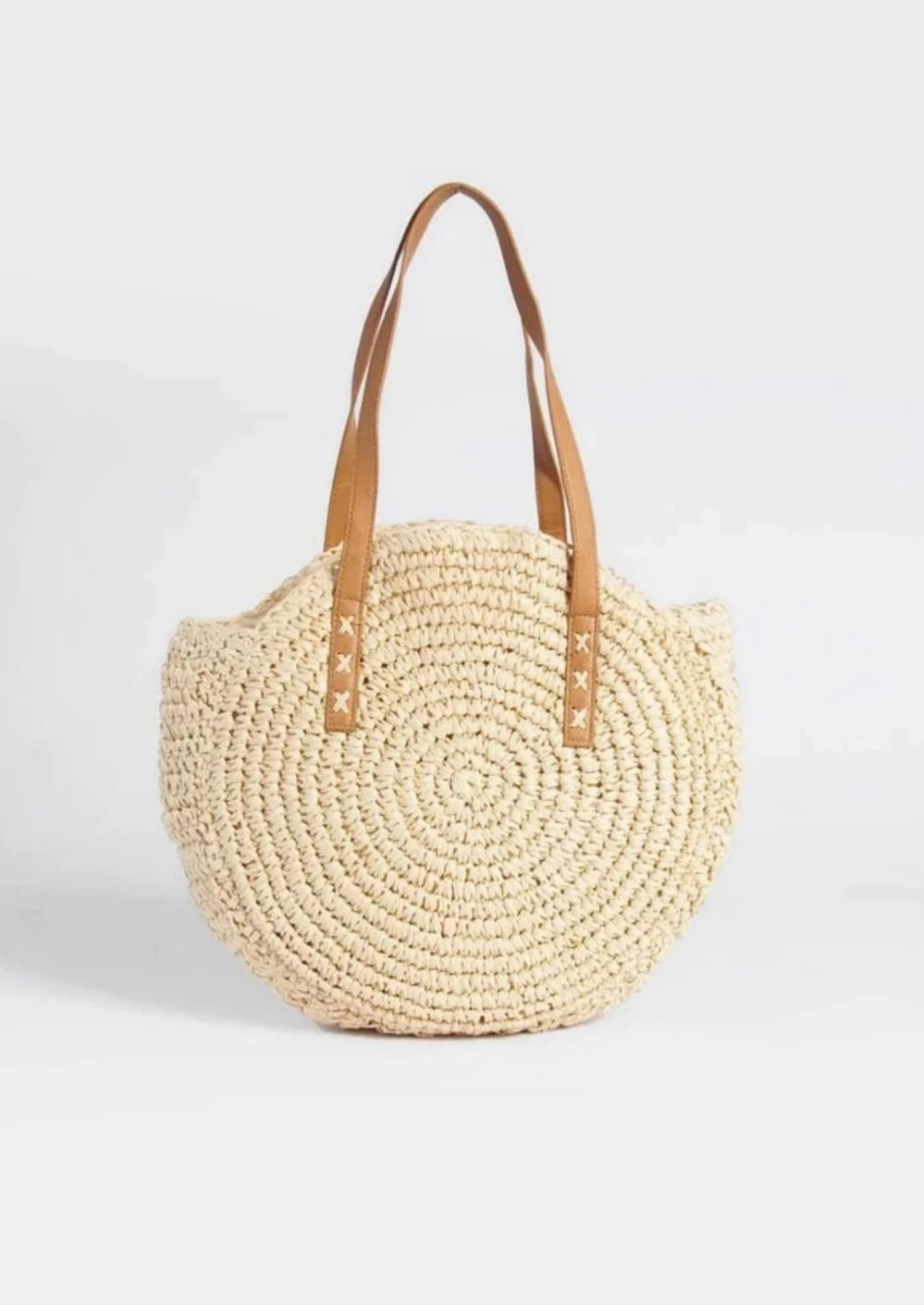 Shell Straw Shoulder Bag