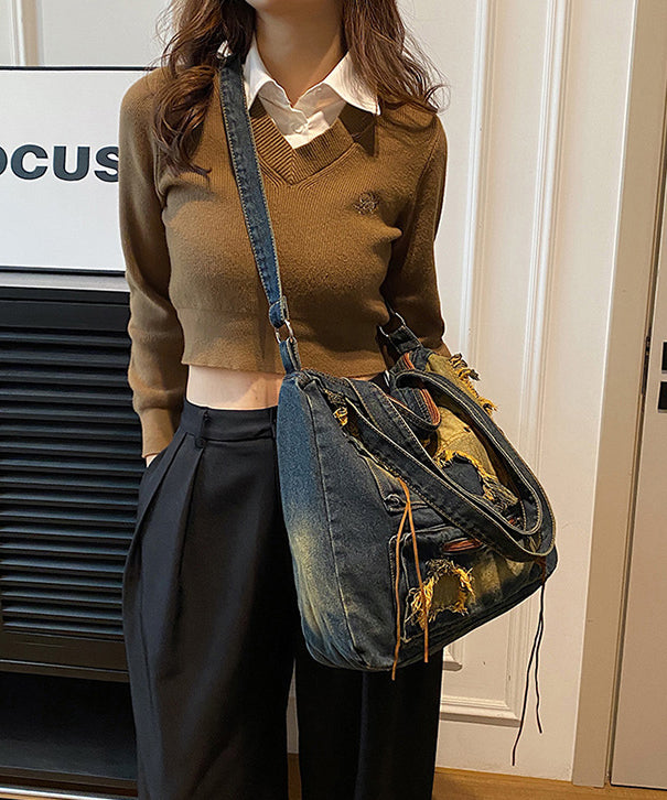 2024 New Casual Denim Large Capacity Shoulder Bag