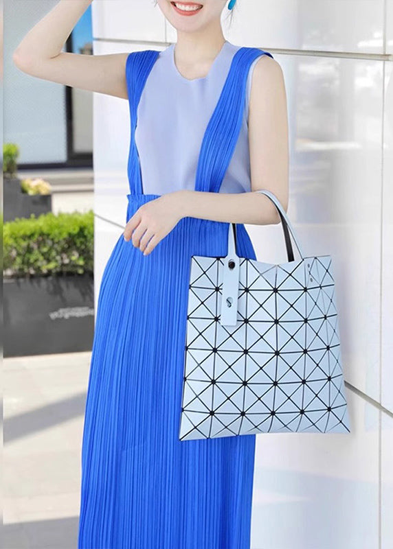 2025 Blue Wrinkled Tank Top And Dress Set Summer