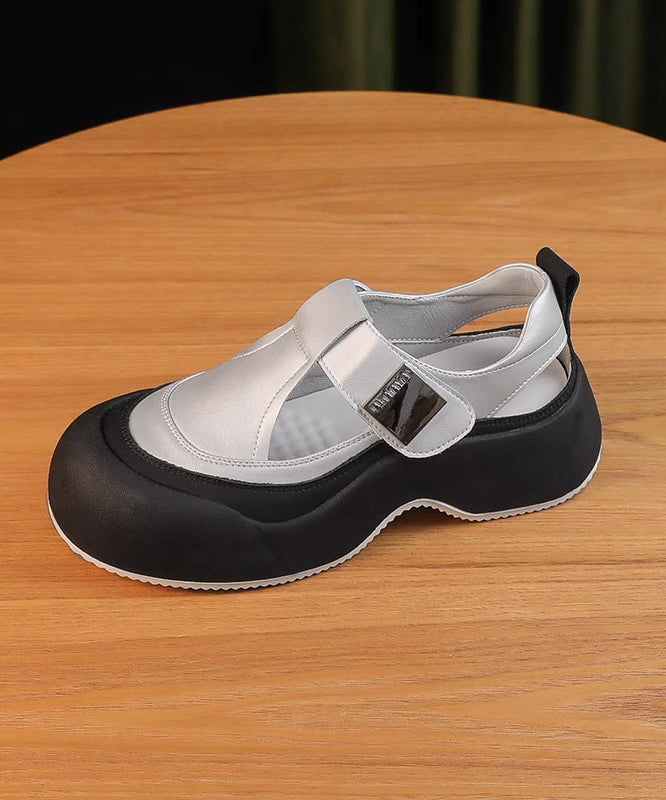 2025 New Apricot Hollow Out Breathable Platform Sandals