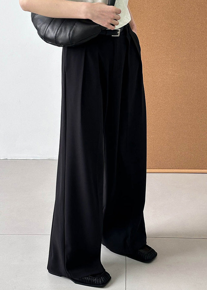 2025 New Beige High Waist Pockets Pants Summer