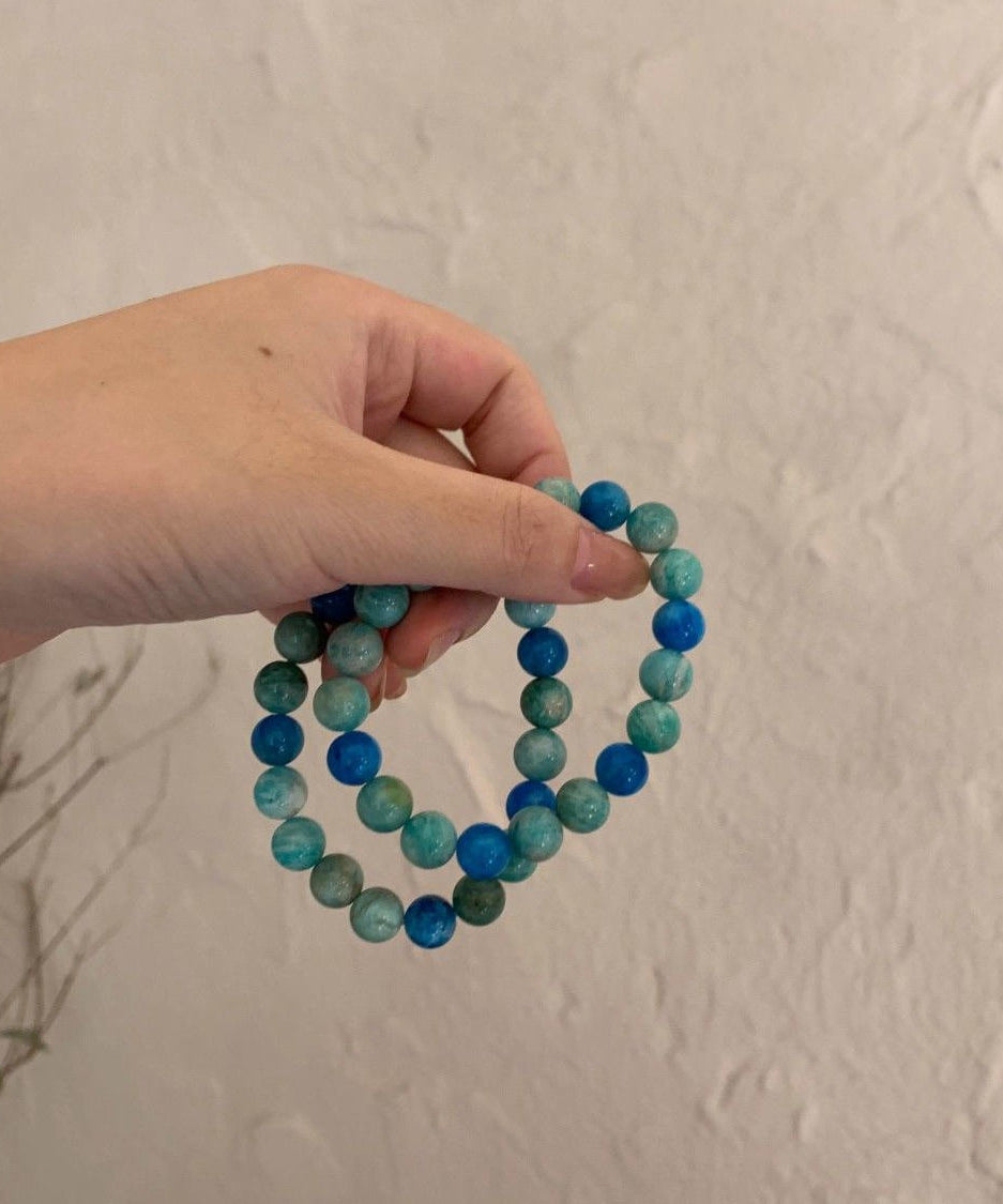 2025 New Blue Amazonite Beads Chain Bracelet
