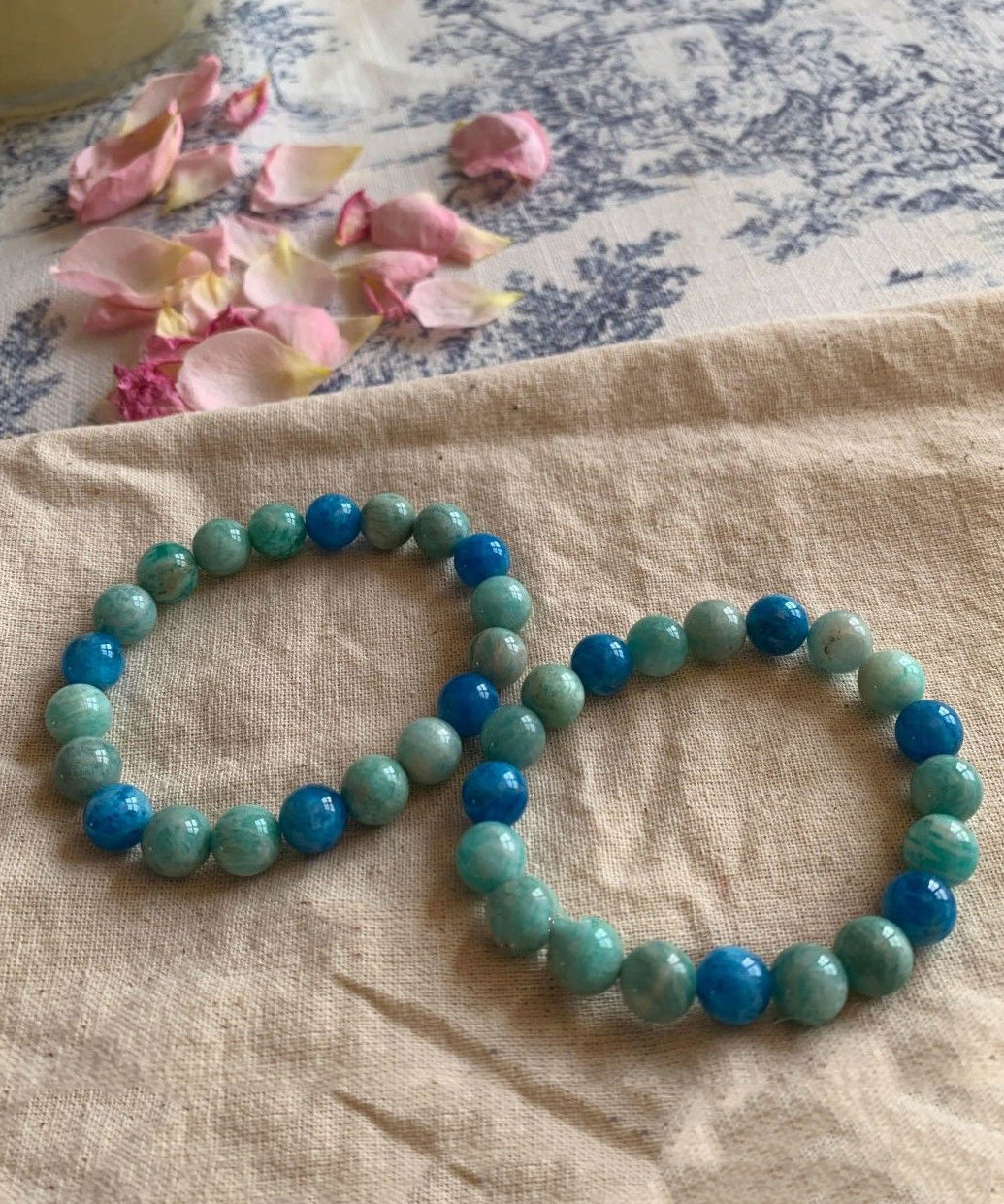 2025 New Blue Amazonite Beads Chain Bracelet