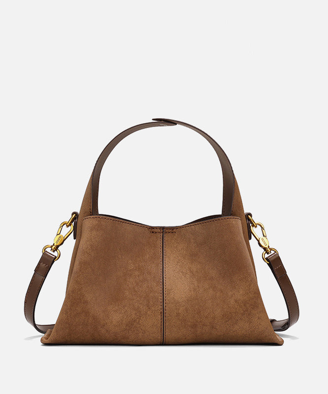 2025 New Brown Versatile Suede Tote Bag