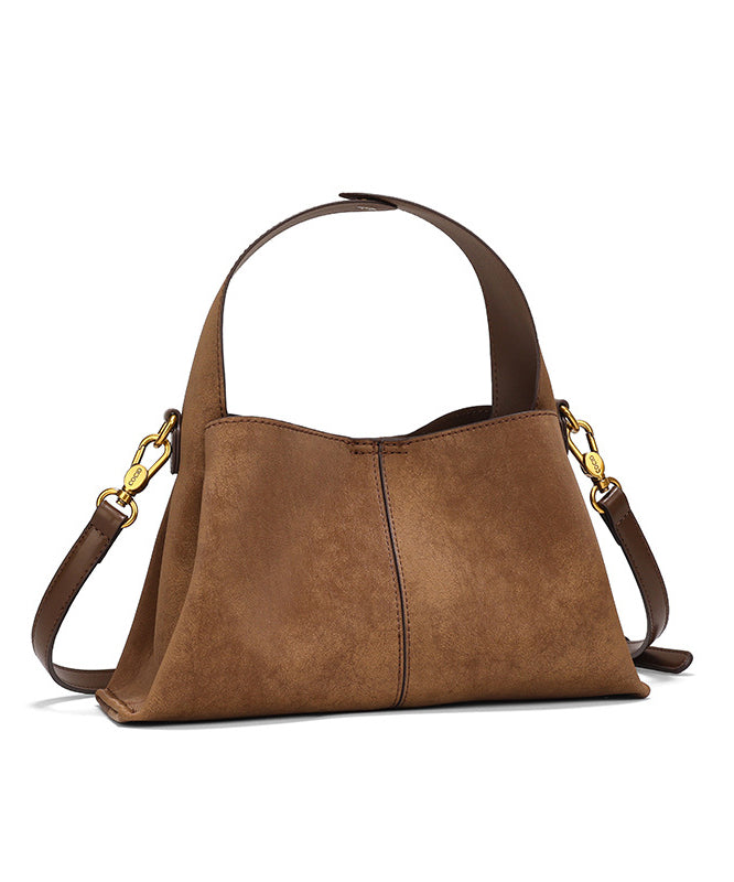 2025 New Brown Versatile Suede Tote Bag