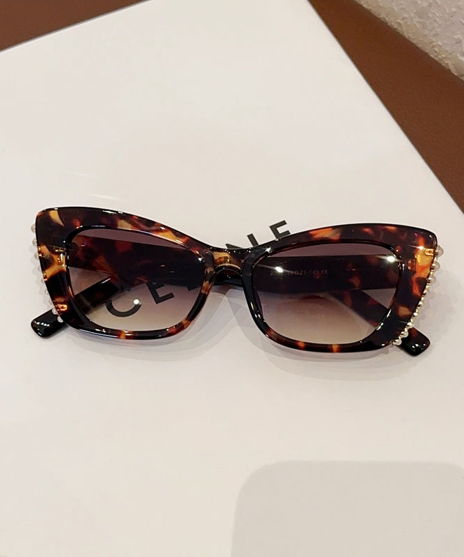 2025 New Chic White Nail Bead Sunglasses