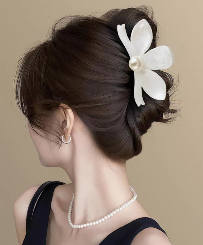 2025 New Green Alloy Pearl Floral Hairpin
